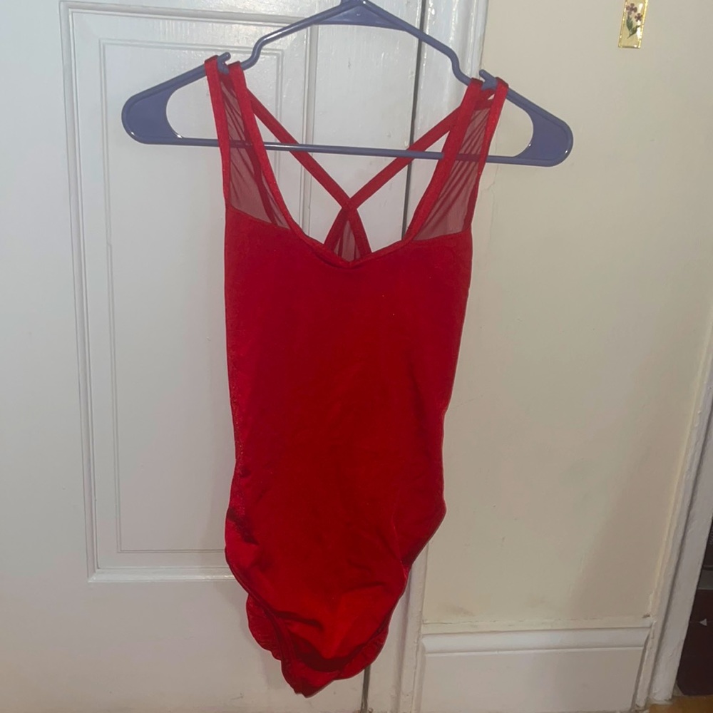 Eurotard Red Ballet Dance Camisole Leotard Medium